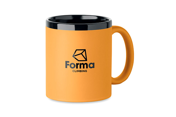 Farverigt krus til kontoret med tryk