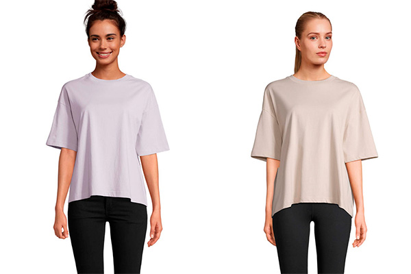 Boxy t-shirt med tryk