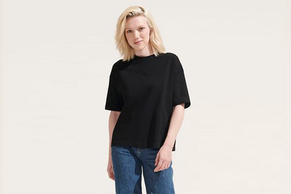 Boxy t-shirt med tryk
