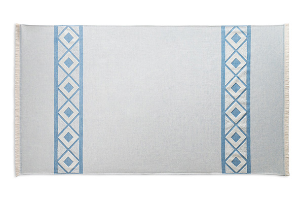 håndklæde blå fladt