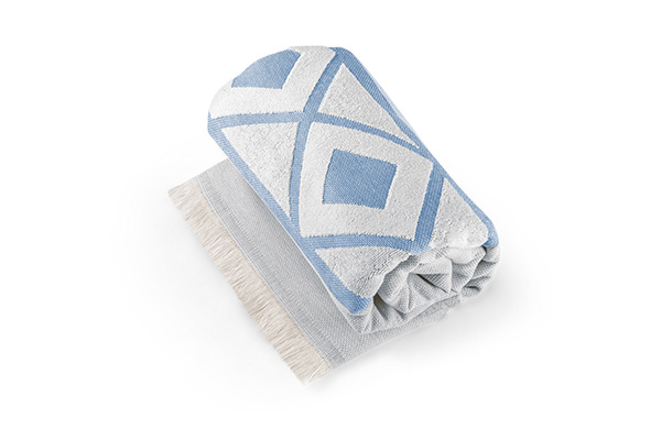 håndklæde blå rulle