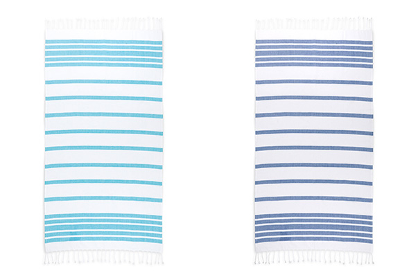 håndklæde lyseblå blå