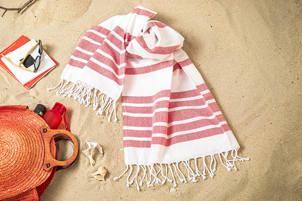håndklæde rødt strand